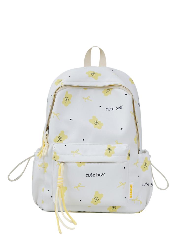 Schoolbag Japanese ins Girl Cute Bear Backpack High School Student Simple Travel Backpack Female School Bag Junior High School Student