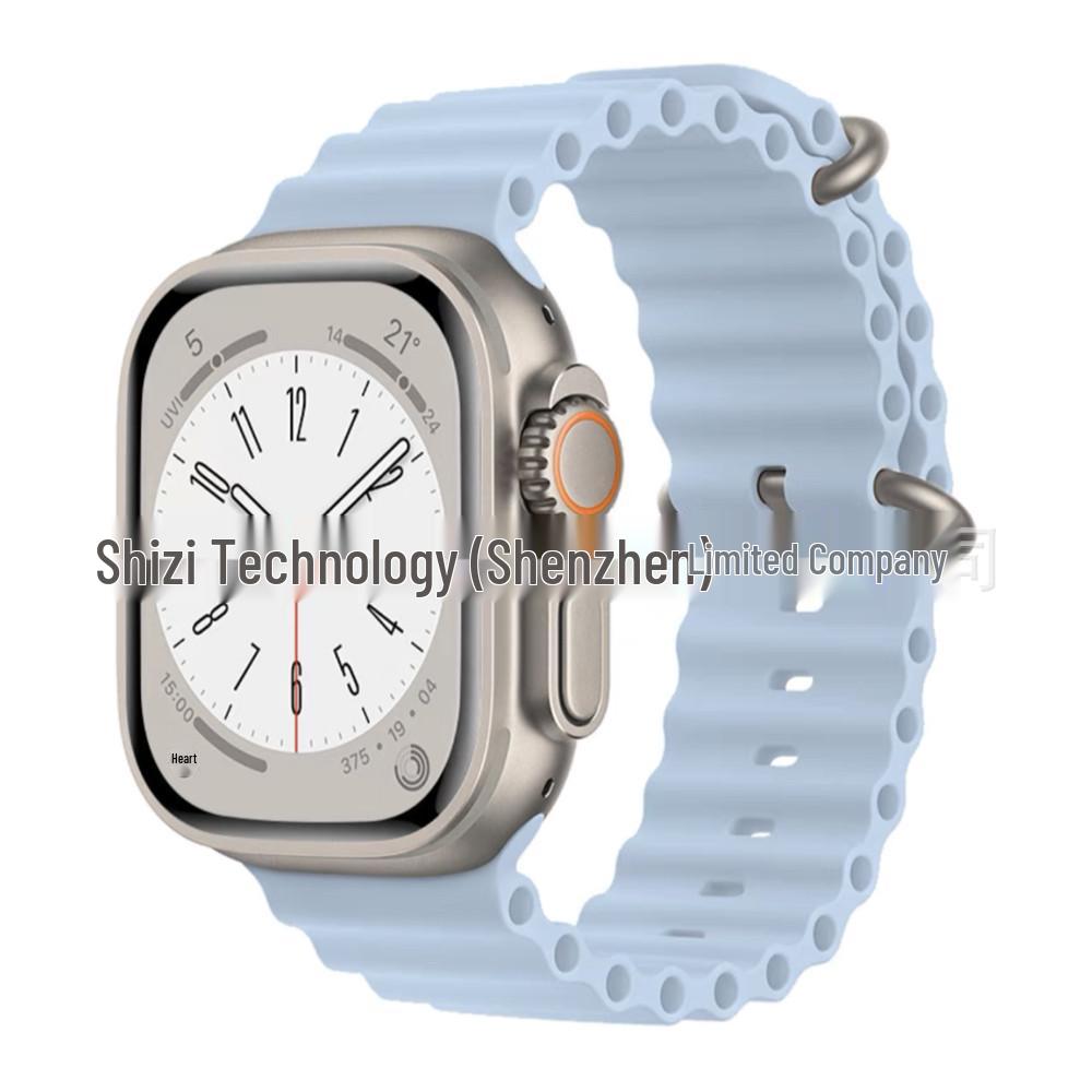 Apple Watch 11 Ultra Silikonarmband mit Doppelschnalle