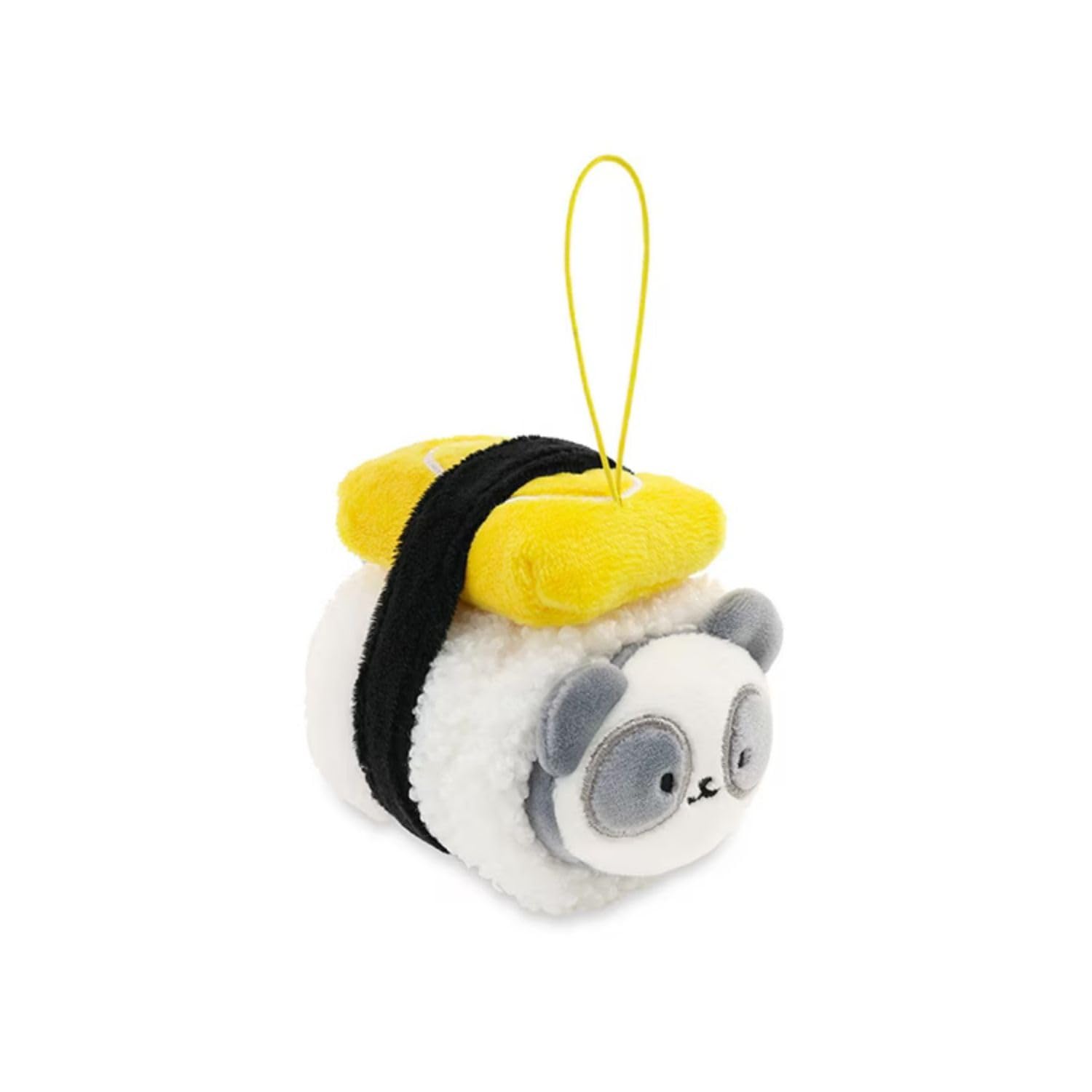 IRISRAIN ANIROLLZ Plush Toy Strap, Japanese Food Series, Egg Panda, 7.5 x 7.5 x 9 cm (ANI-PD-PK9)