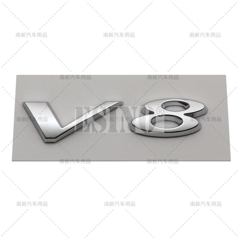 

3D 3.0 5.0 V6 V8 Car ABS RearTrunk Fender Adhesive Badge Body Tailgate Displaceme Emblem For Jaguar XE XF XJ