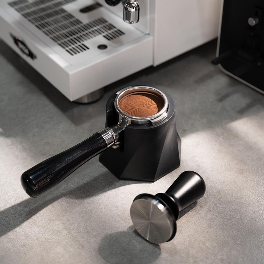 Spiral Pattern Coffee Tamper Base Black Coffee Portafilter Station Coffee Tamper Holder  Cafe