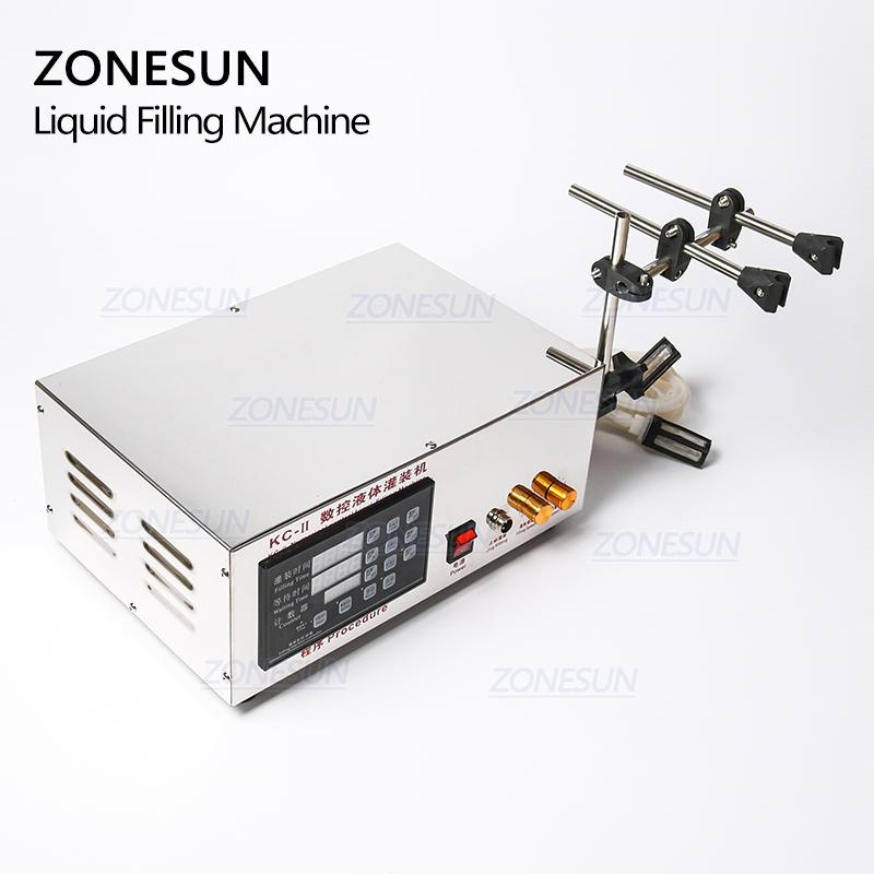 ZONESUN ZS-KC280II Double Head Microcomputer Automatic Water Liquid Filling Machine for Medicine Peroxide Heat Resistance