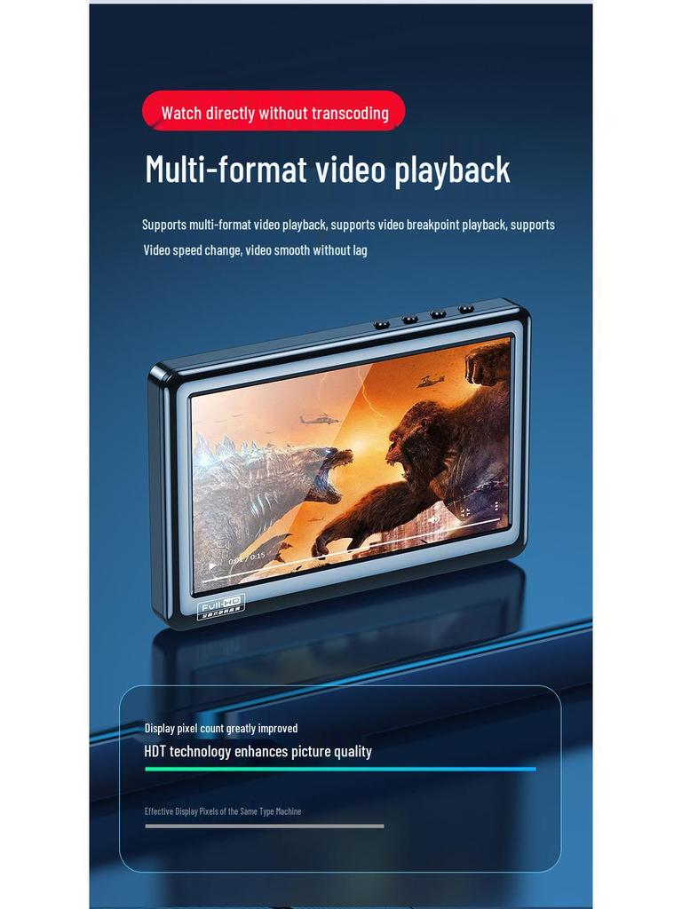 V5 5-inch HD Touchscreen MP5/MP4 Player with MP3 and E-book Functionality