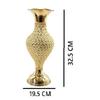 Metal Flower Vase (14 Inches, Gold)