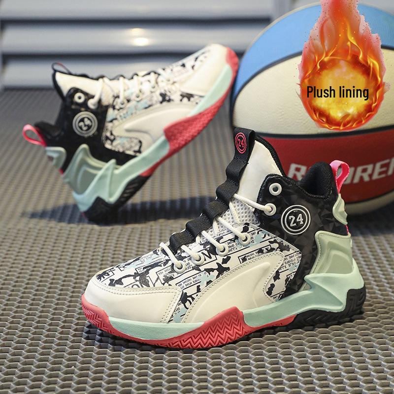 Children s Spring 2026 Cotton Basketball Sneakers - Boys  Mid-to-Large Size Sports Shoes. 38