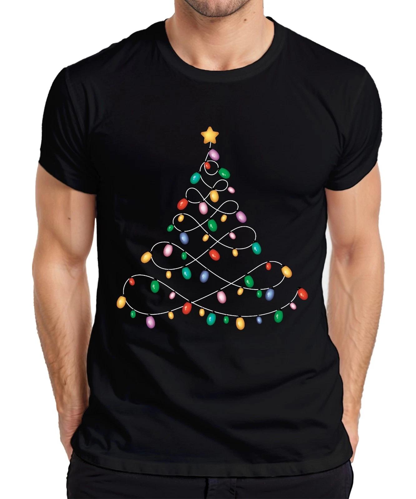 Lichterkette Tannenbaum - Weihnachten Weihnachtsgeschenk Christmas Herren T-Shir XXXXL