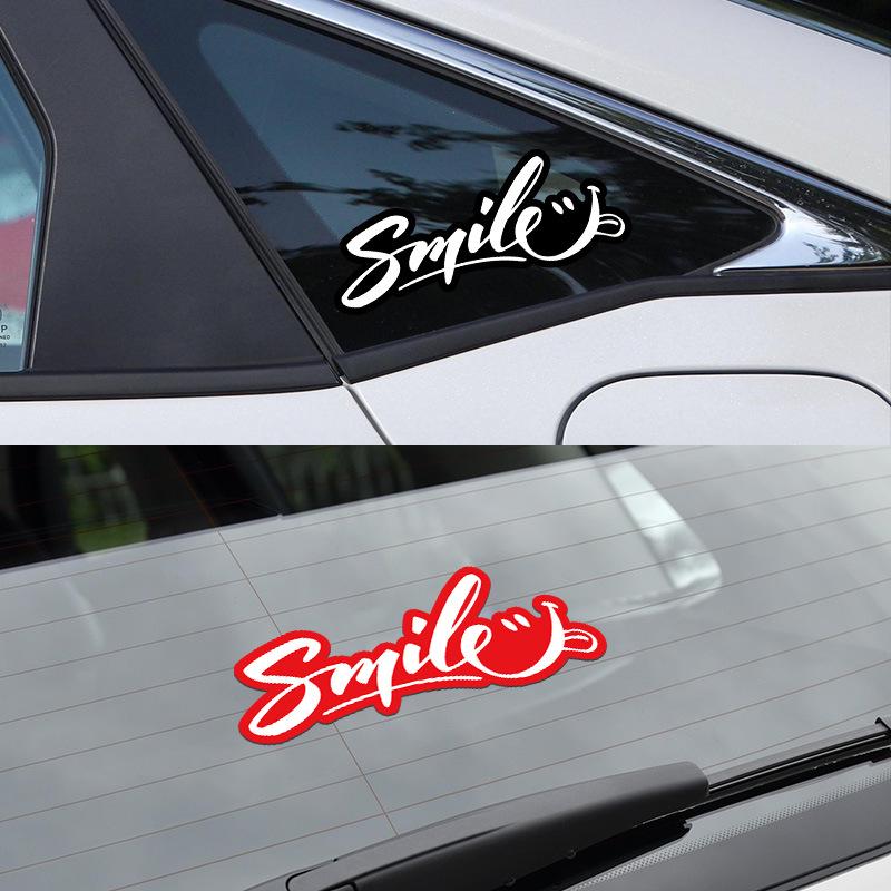 Colorful Smiley Face Sticker for Car or Electric Vehicle Decoration