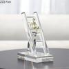 Crystal Staircase Golden Figures Statue Desk Decoration Creative Climbing Stairs Characters Resin Sculpture Room Aesthetic Decor