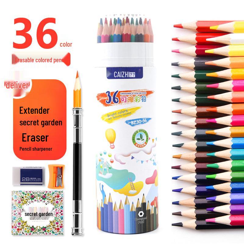 Sześciokątne Kredki Kolorowe Rozpuszczalne w Wodzie na Bazie Oleju - 12, 24, 36, 48, 72 Kolory - Zestaw do Rysowania dla Studenta