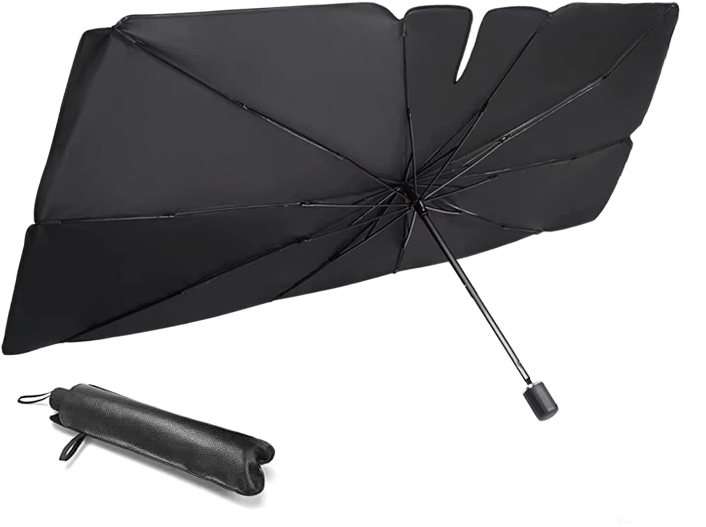 

Winglos Car Front Umbrella Rearview Mirror Opening Easy Various Sizes Sun Sunburn Heat UV Easy Storage Bag Convenient Item Sunshade, Type, Type, чёрный