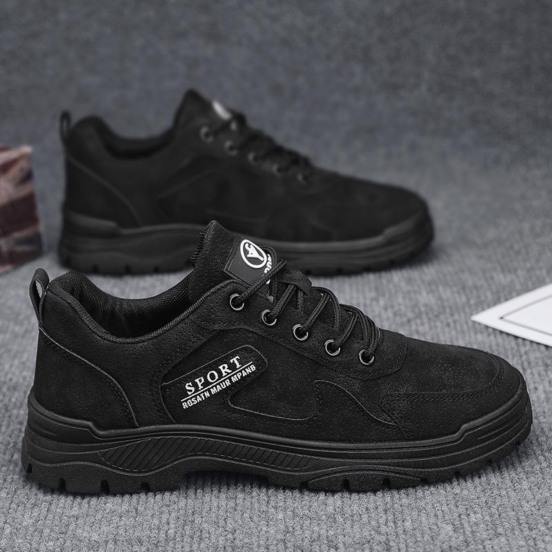 

Мужская весенняя повседневная рабочая обувь - Нескользящая, износостойкая, модная и универсальная 44 чёрный