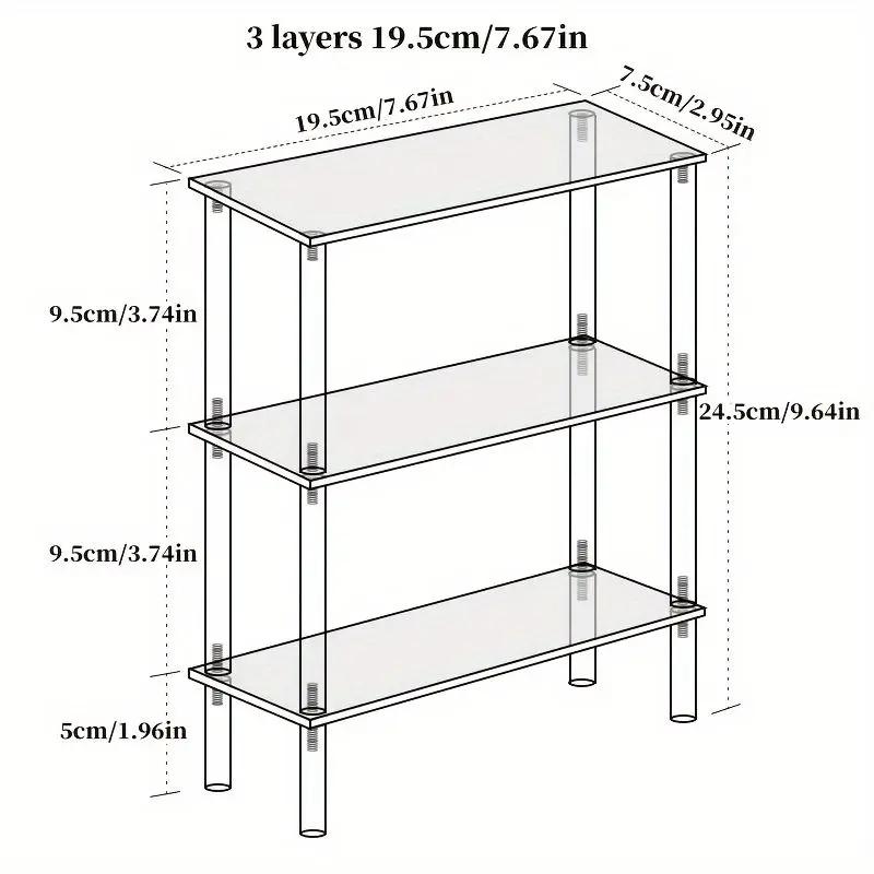 Acrylic Multi Functional Display Stand Desktop Perfume Organizer Transparent Layered Shelf Collectibles Model Stand Holders