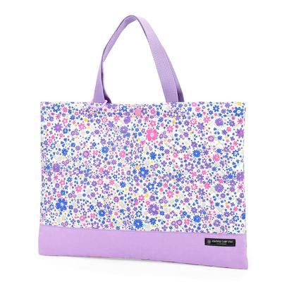 COLORFUL CANDY STYLE Lesson Bag Picture Book Bag Handbag Lesson Bag Airy Shower of Pastel Flowers N0241400 (Quilted) (Blue)