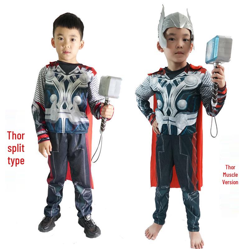 Kinder-Muskelkostüm: Halloween Thor Hummel Cosplay Outfit