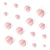 Hot-Selling French White Toe Nail Tips with Silver Glitter for Easy Nail Art