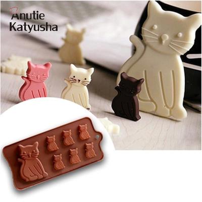 Schokoladenformen, 3D-Katzenform, Silikon-Backformen, Kuchen-Backform, Kuchendekorationswerkzeug, DIY-Küche, Handseifenform