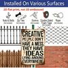 2D Flat 1pc Vintage-Style Metal Wall Sign - "Creative People Don'T Get Confused" - 8X12 Inch Aluminium Art Decoration Featuring An Inspirational