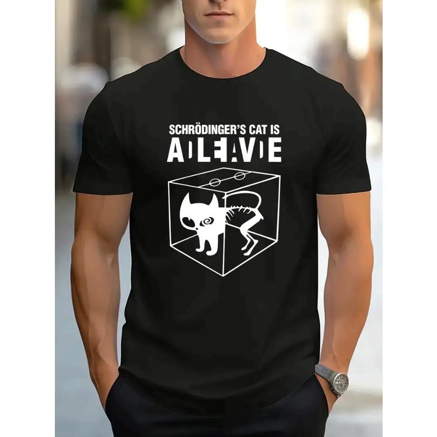 Men's Casual Crew Neck T-Shirt, 100% Polyester Knit Fabric with Slight Stretch, Summer Leisure Sports Tee,