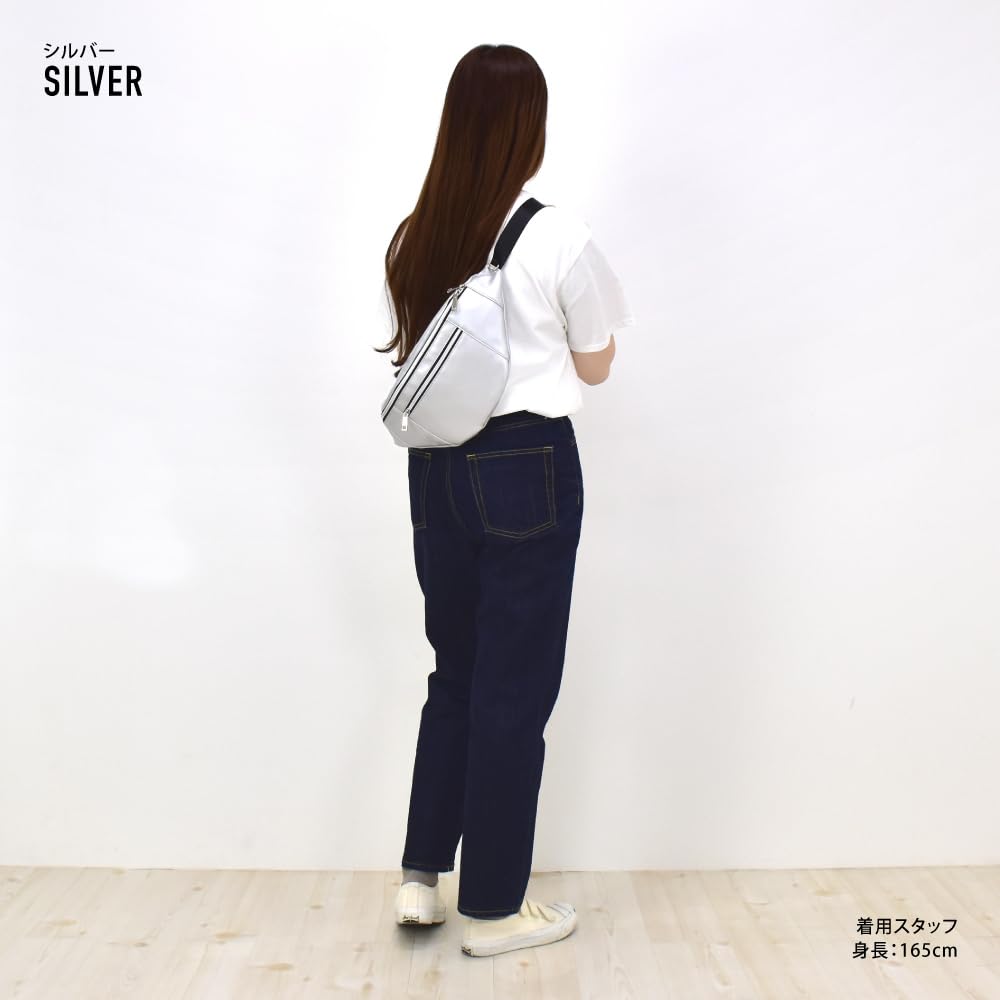 Waist Waist Synthetic for Women and for Going for Silver [Mignon] Bag, Pouch, Leather, Large, Men, Travel, Commuting, Out, Adults, Students, Stylish,
