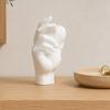 Handheld Heart Statue Hand Holding 3D Printed Figurine, Modern Minimalist Sculptural Desk Decor, Romantic Black White Home Decor Accent for