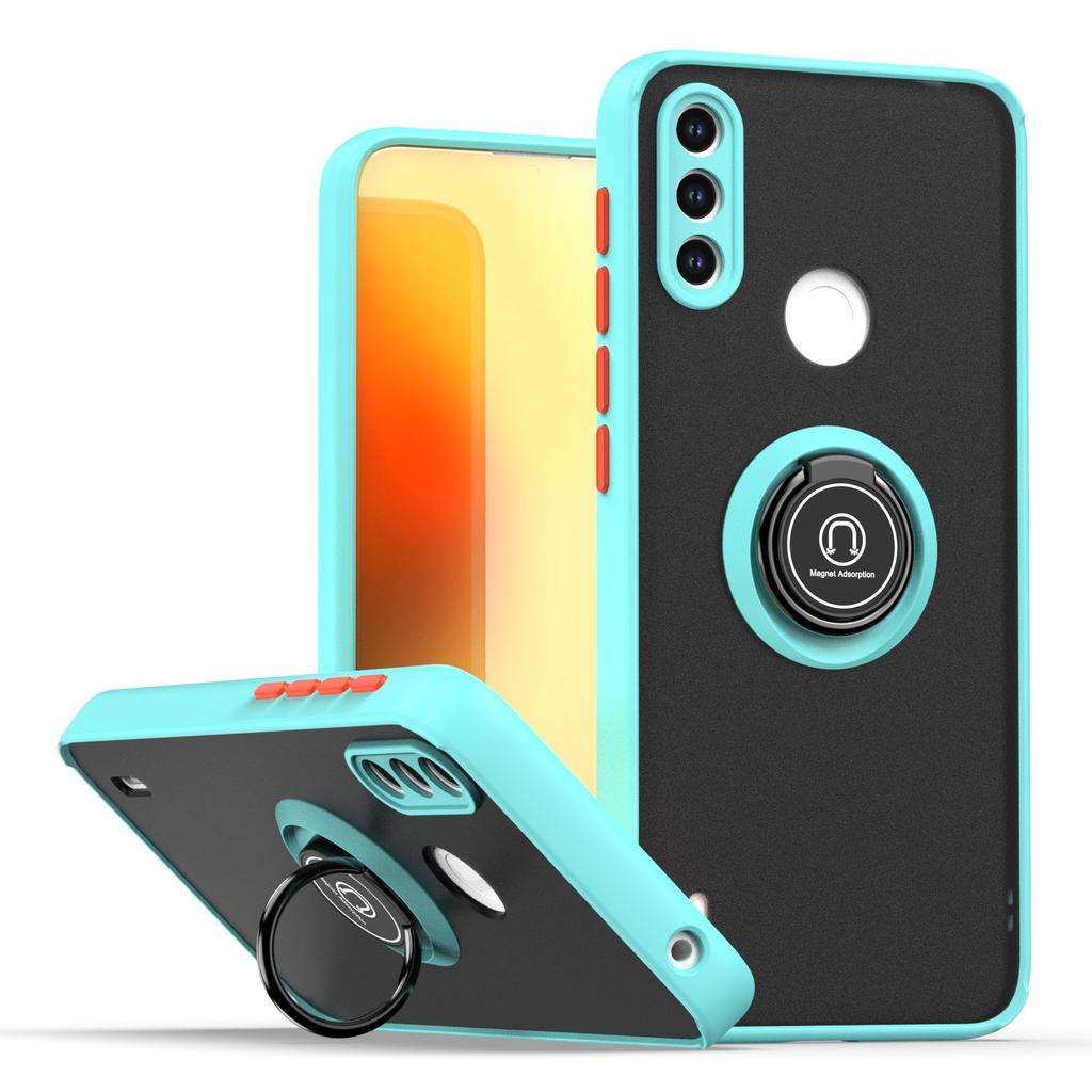 Fall prevention Armor Matte Case for Motorola Moto E7 PPWER E7i POWER 2021 Ring Stand Shockproof Cover