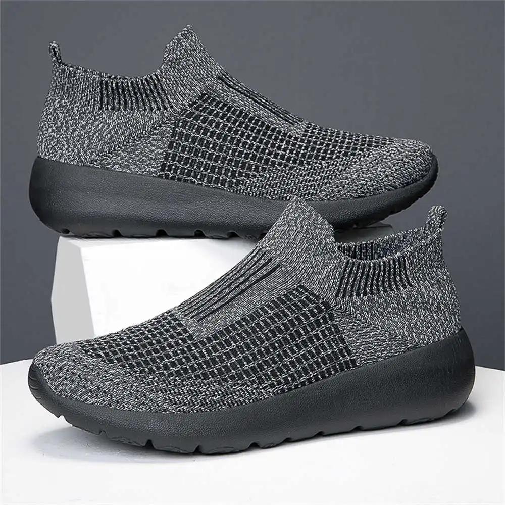 Fashion Lace-free Knitted Men's Sneakers Luxury Tennis Athletic Black Shoes With Sports Runners Visitors Global Brands Top Sale