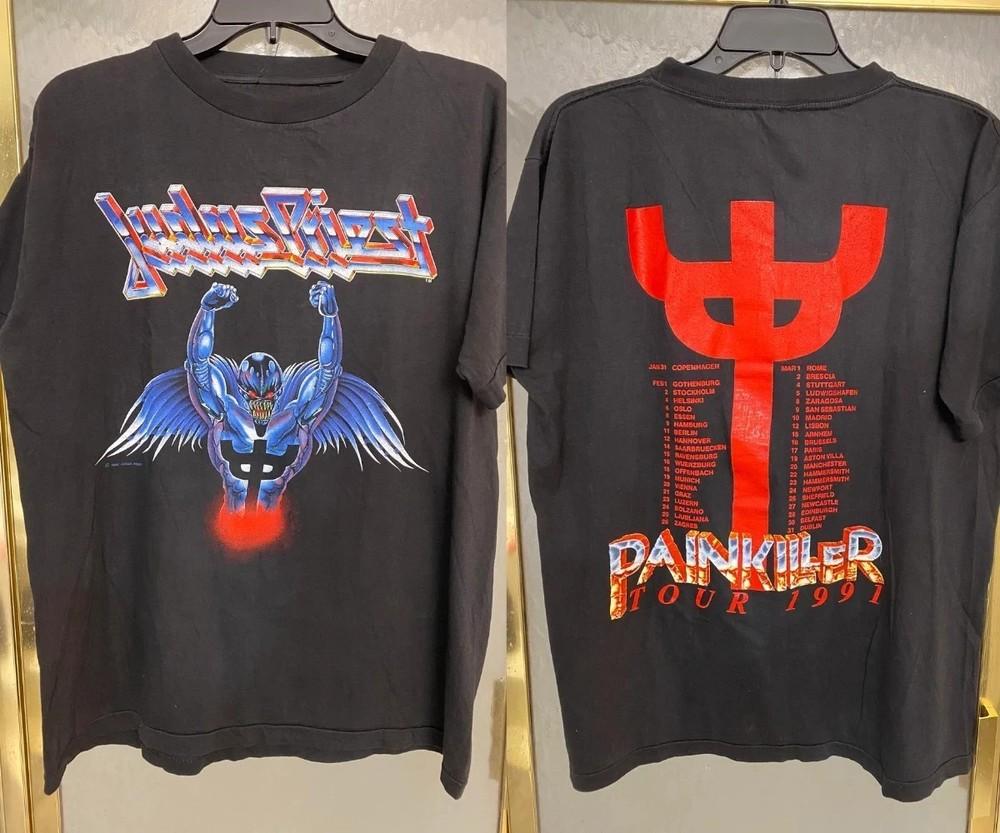 Vintage 1991 Judas Priest Painkiller Tour 1991 T-shirt Unisex T-Shirt L