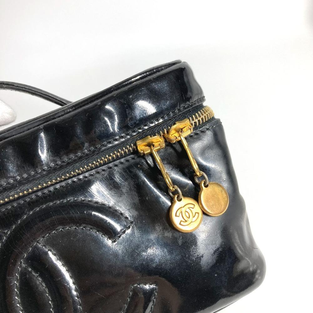 CHANEL With mirror CC logo Bag Vanity Bag Horizontal Cosmetics Pouch Hand Bag