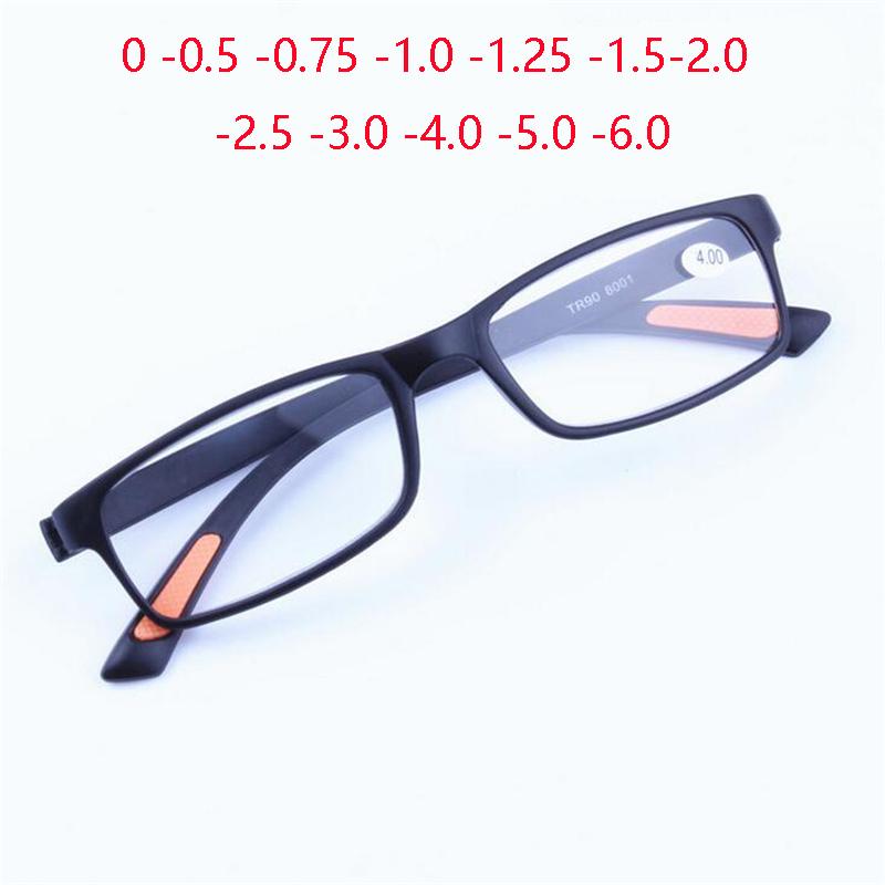 Square Myopic Glasses Women Men Ultralight Black Frame Shortsighted Spectacle Myopes Lunettes 0 -0.5 -0.75 -1.0 To -4.0