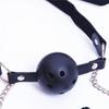 Erotic Toy PU Leather Mouth Gag Ball Oral Sex with Chain Clip Breast Nipple Clamps Fetish Bondage Harness Sex Toys Adult Games