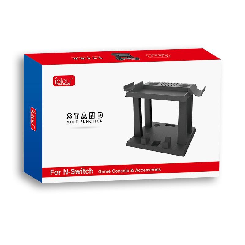 Multifunktionaler Aufbewahrungsständer, Switch Tower Halterung Dock Joy-Con Griff 2 Pro Controller 2 Joy-Con-Handgelenkschlaufen 4 Joy-Cons 12 Spielkarten und 2 Pokébälle
