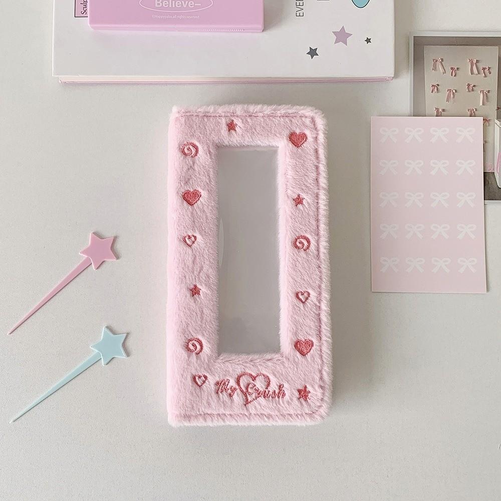 Four Grid Photo Korean Photocard Holder Embroidered Idol Card Display Protector  Friends