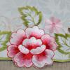NEW Satin Rose Flower Embroidery Table Place Mat Cloth Wedding Christmas Party Placemat Kitchen Table Decoration and Accessories