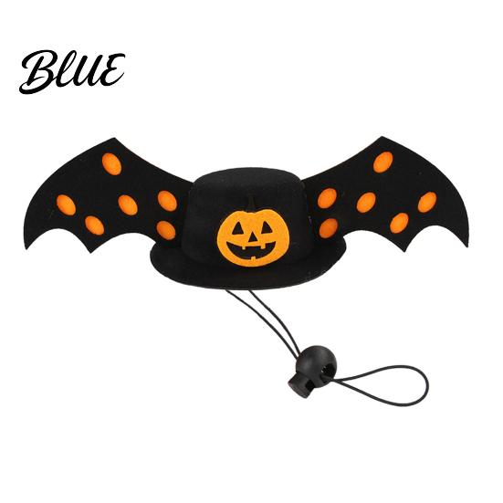 Lightweight Pet Headwear Halloween Bat Hat Red Horn Pumpkin Cat Funny Hat Wings Felt for Cats Small And Medium Dogs Accessories