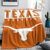 Texas Longhorns Print Flannel Blanket High Quality Warm Comfortable Cover for All Seasons Perfect for Gifts Home Decor