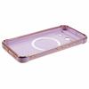 For Google Pixel 8 Magnetic Case Electroplated TPU Phone Cover Hollow Love Hearts