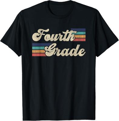 Retro Fourth Grade Shirt First Day Of School Teacher T-Shirt