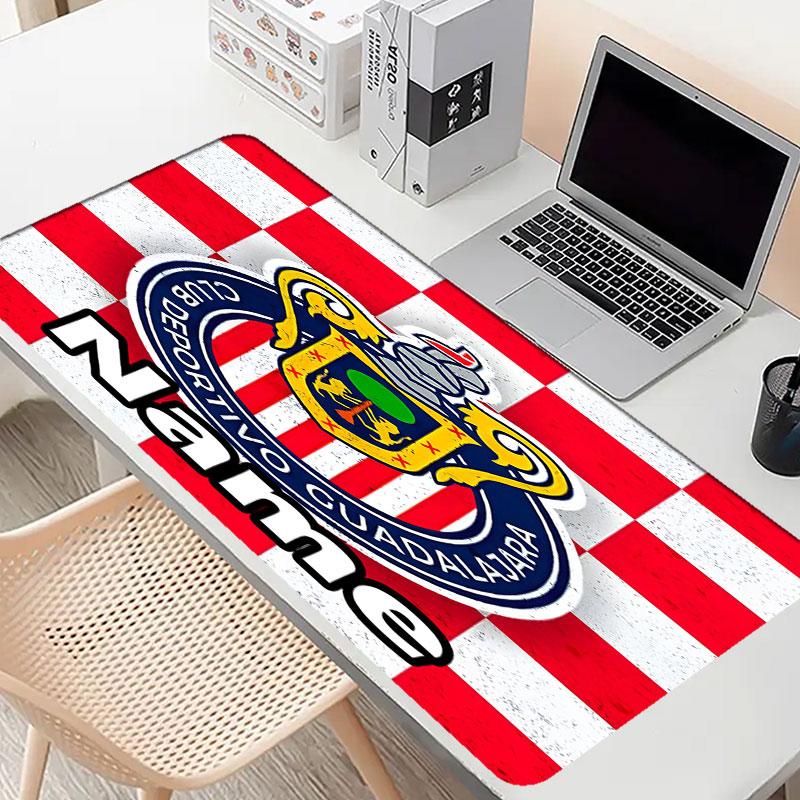 Kişiye Özel İsimli Club Deportivo Guadalajara Desenli Mouse Pad, Dizüstü Bilgisayar Masa Matı, Ev İçin Dekoratif Masa Matı Klavye Altlığı Hediye