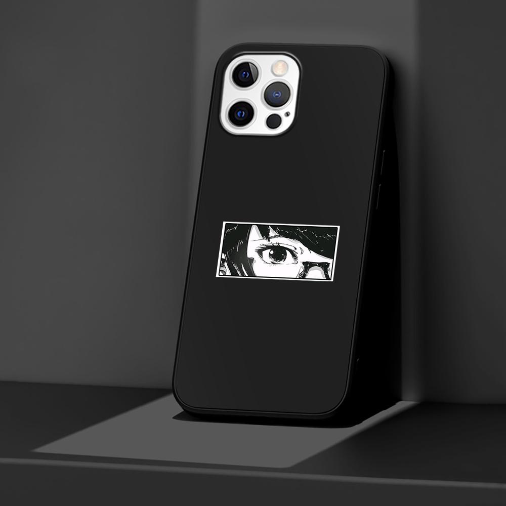 Phone Case for Apple iPhone 14 11 13 Pro Max 12 Mini XR 7 8 + SE 2020 XS 6 6s Plus 5 5s Japanese Cartoon Anime Girls Eyes Cover
