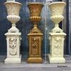 Wedding Gold Roman Column Flower Stand – European Stripe Trophy Fiberglass Décor
