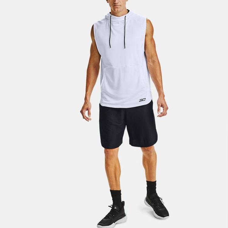 Under Armour UA SC30 Bezrukávová mikina vesta Pánské topy Bílá 1356995-100
