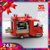 Brick Christmas Tree Pickup Star Wing Vacation Xmas Houses Train Reindeer Ornament Santa Christmas Wreath Building Block