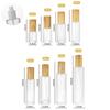 OIMG Wood Grain Cap Cosmetic Travel Bottle Set