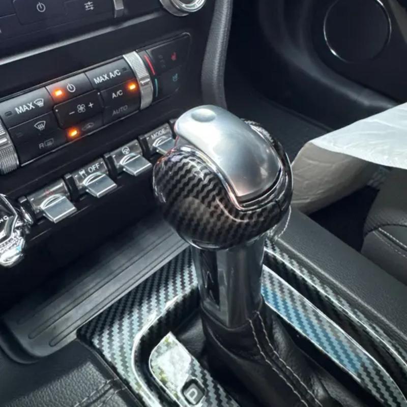 Car Gear Shift Knob Cover Trim for Ford Mustang 2015 2016 2017 2018 2019 2020 2021 Auto Interior Sticker AT Accessoreis