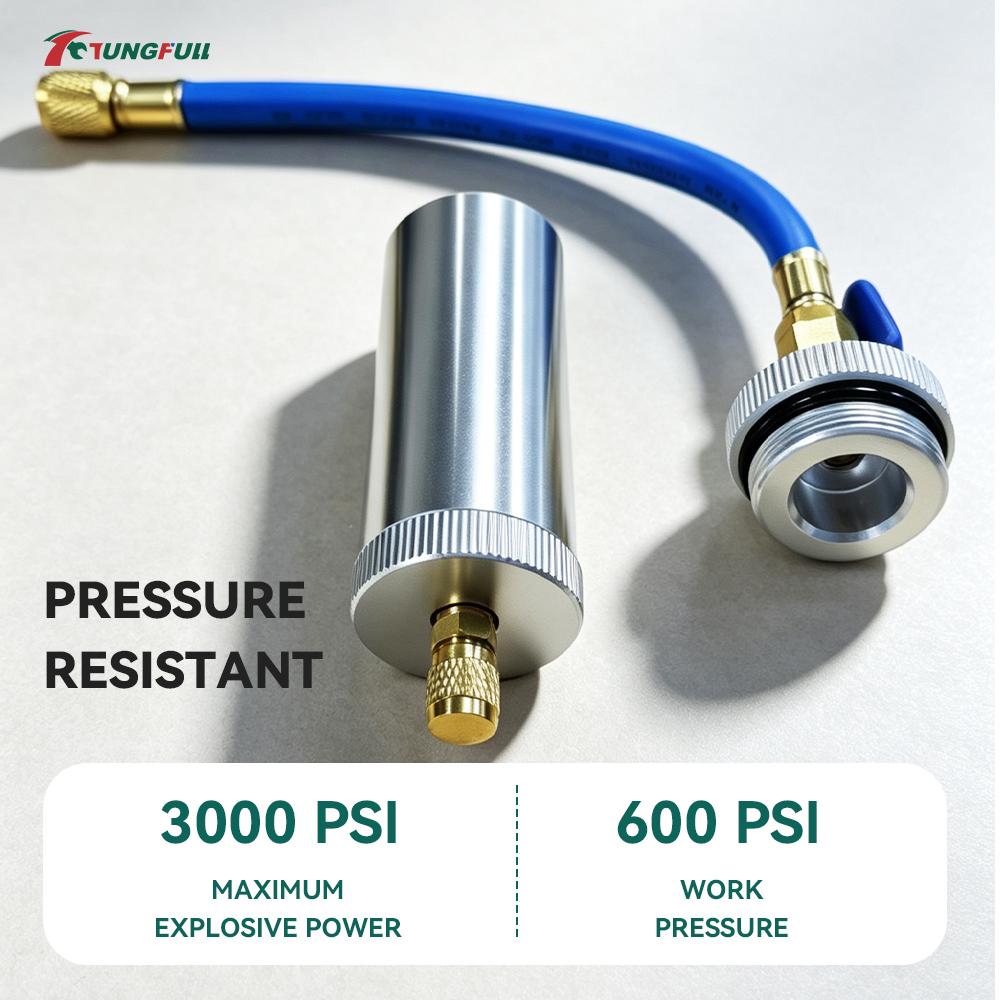 AC Oil Injector Kit 1/4" SAE Connector Refrigeration Oil Filler For Automotive R12 R22 Refrigerant System Maintenance Tool