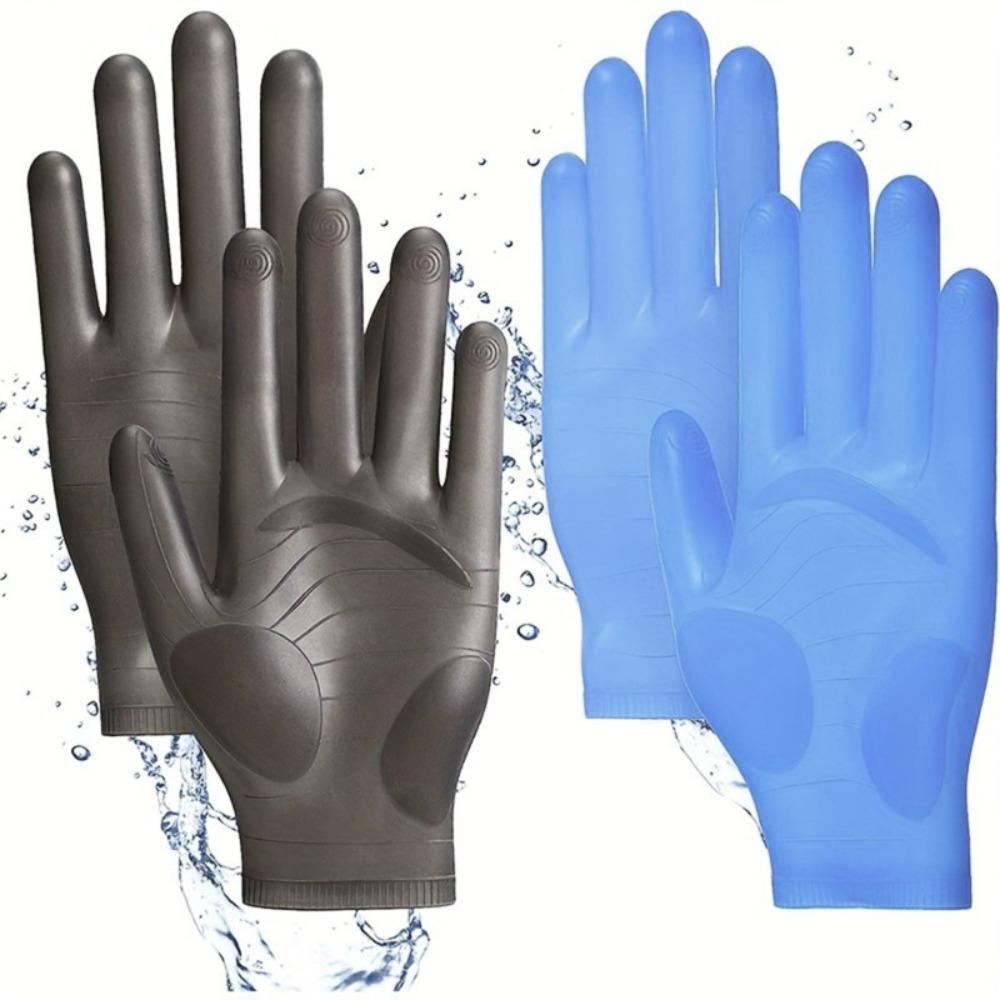 

1Pair High Elasticity Cleaning Gloves Reusable Household Gloves Multifunctional Silicone Gloves зелений