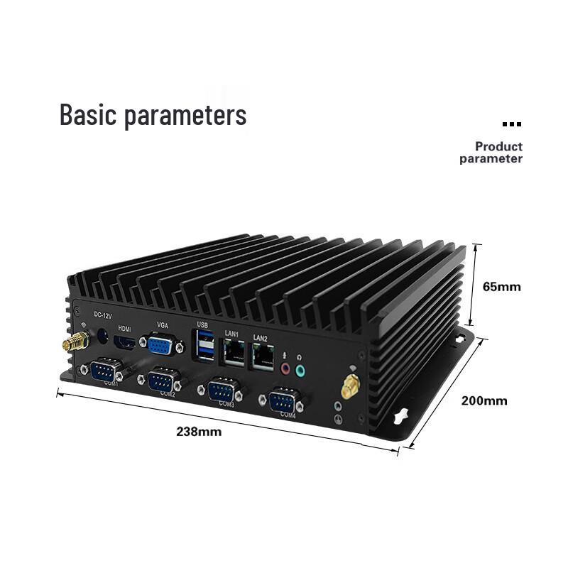 Fanless X86 Industrial Mini PC with Dual LAN & 6 Serial Ports (CN Version)