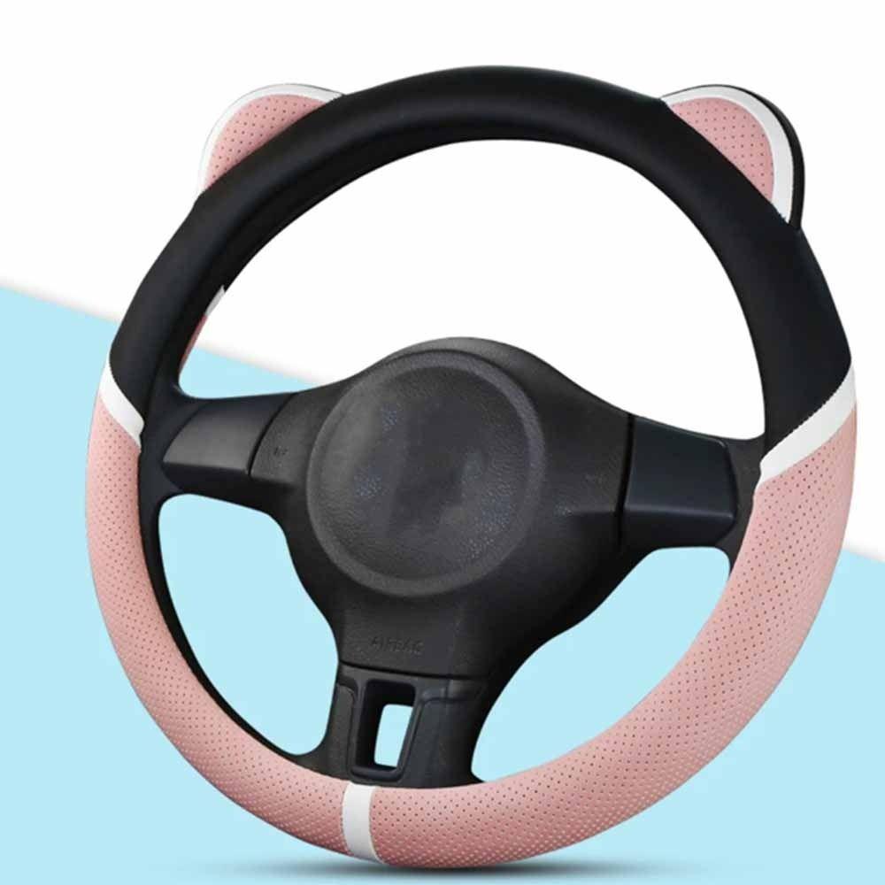 Breathable Car  Steering Cover Anti Slip Steering Wheel Sleeve Cute Handle Cover  Women Use
