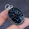Natural Ethiopian Opal Gemstone 925 Sterling Silver Jewelry Pendant 2.17" Y7i40