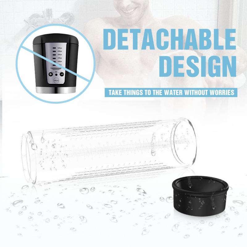 Electric Penis Pump Male Masturbator Vacuum Pump Extender Enlarger Dick Pump Cock Ring Adult Delayed Ejaculation Training 18+